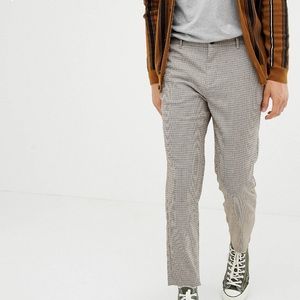 Bershka Houndstooth Slim Pants